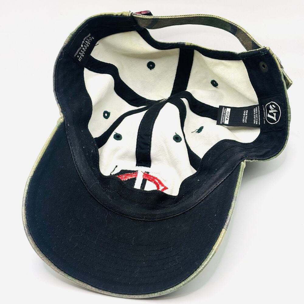 Minnesota Twins Hat Cap Men’s Green Camo MLB Baseball Strapback 47 Brand - Picture 6 of 8
